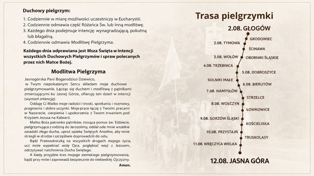 Karta Duchowego Pielgrzyma – rewers